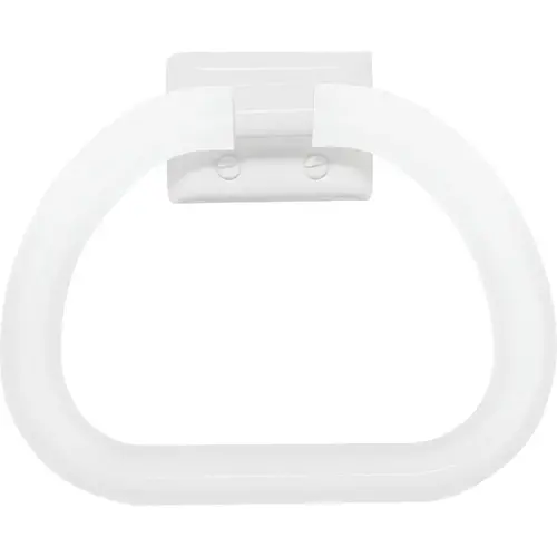 Decko 48230 White Plastic Towel Ring