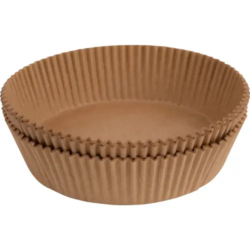 6.3 In. Round Air Fryer Liners (100-Count) Brown