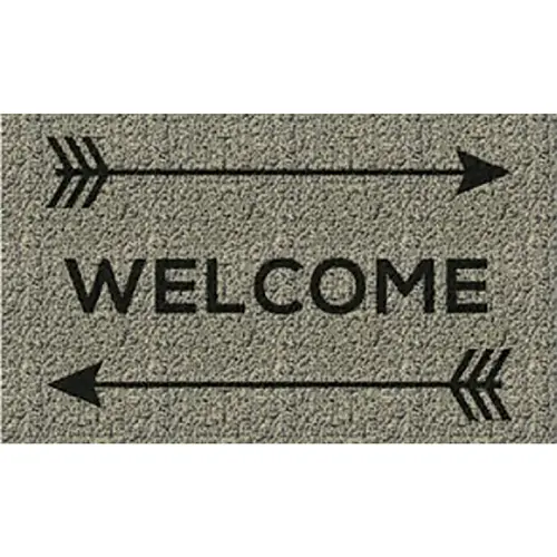 Americo Home 6305WAR830 Front Runner 18 In. x 30 In. Gold Welcome Arrows Mat Tan