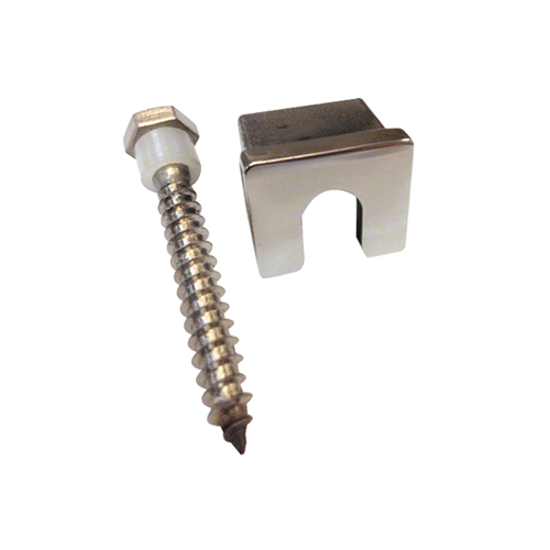 Polished Stainless Stabilizing End Cap for 25mm x 21mm Square Cap Rail