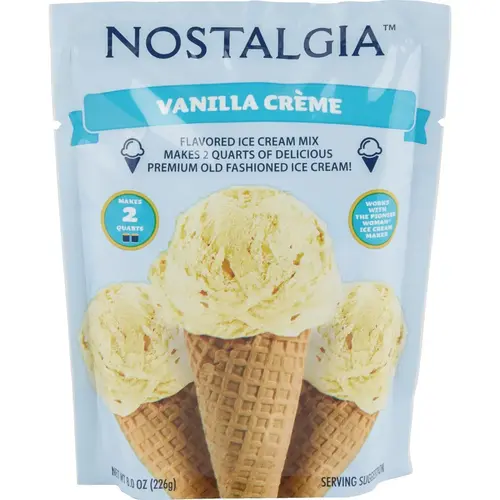 Nostalgia ICMX8VN 8 Oz. Vanilla Individual Ice Cream Packet