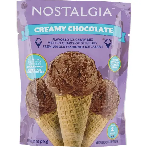 Nostalgia ICMX8CH 8 Oz. Chocolate Individual Ice Cream Packet