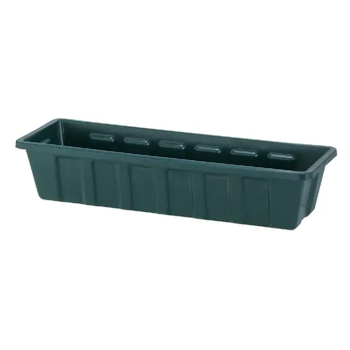 Novelty 02241 Poly-Pro 24 In. Polypropylene Hunter Green Flower Box Planter