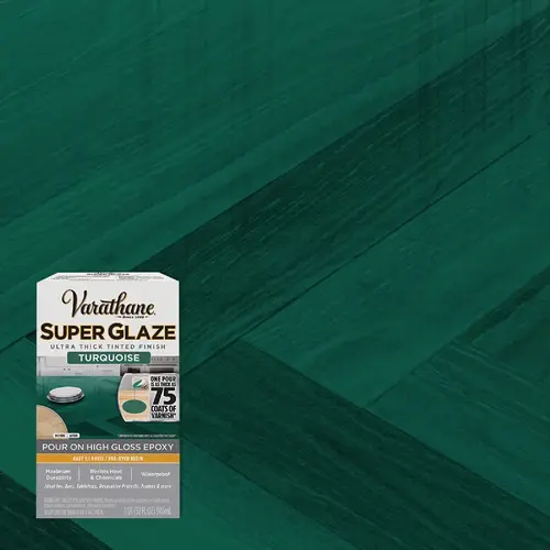 1 Qt. Super Glaze Pour-On High Gloss Turquoise Epoxy Resin