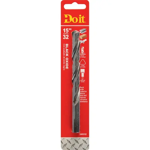 15/32 In. Black Oxide Drill Bit