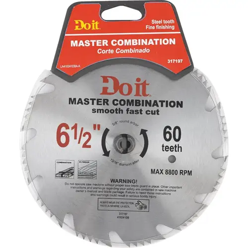 Do it Best 410241DB Do it Master Combination 6-1/2 In. 48-Tooth Crosscut/Rip Circular Saw Blade