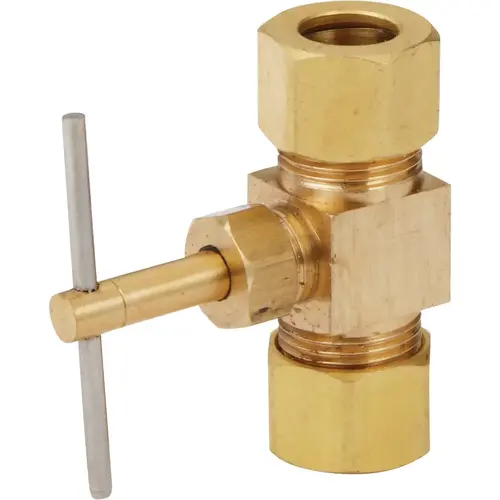 Do it Best 45-52-CLF 3/8 In. Tube x 3/8 In. Tube Brass Straight Needle Valve