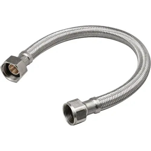 PROLINE 496-240 3/4 In. FIP x 5/8 In. COMP x 18 In. Braided Stainless Steel Water Heater Connector