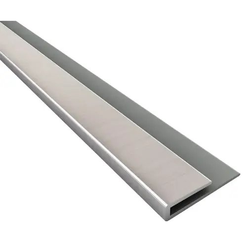 ACP 923-29-XCP5 Fasade 18 In. Thermoplastic J-Edge Backsplash Trim, Brushed Nickel - pack of 5