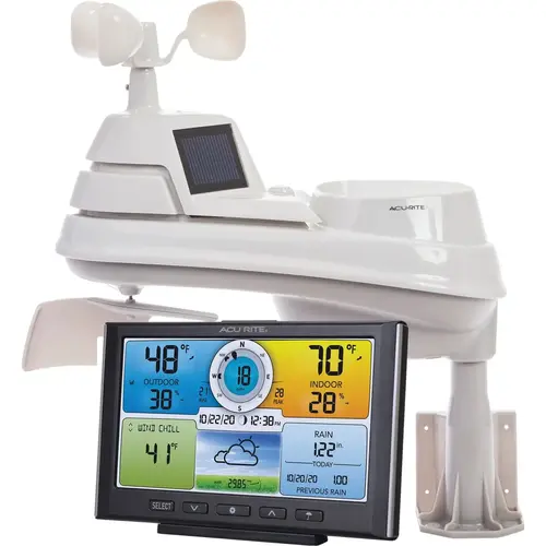 AcuRite 01529A1 Acu-Rite 5-in-1 Wireless Color Wind and Rain Professional Weather Center Station