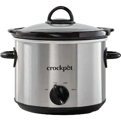 Crockpot 3 Qt. Stainless Steel Slow Cooker Silver