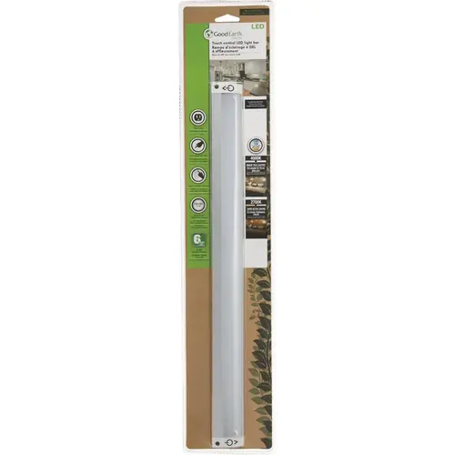 Good Earth Lighting UC1210-WH1-18LF1-G 18 In. Plug-In White LED High Lumen Under Cabinet Linking Bar