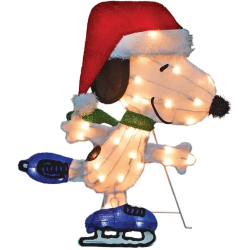 Peanuts 86214_L2D_LED 24 In. LED 2D Skating Snoopy Holiday Yard Art