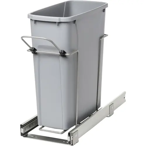 Real Solutions 20 Qt. In-Cabinet Single Pull-Out Trash Can White