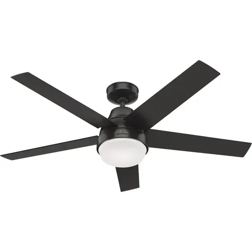 Hunter 51314 Aerodyne 52 In. Matte Black Smart Ceiling Fan with LED Light Kit and Handheld Remote Control