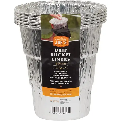 Oklahoma Joe's 3559773P06 6 In. Aluminum Drip Bucket Liners - pack of 5