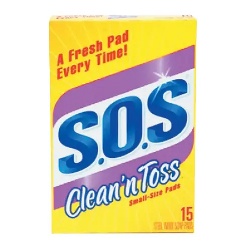 SOS 91011 S.O.S Clean 'n Toss Scouring Pad (15 Count)