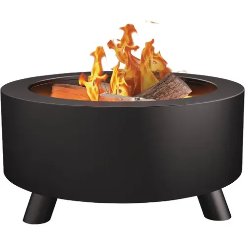 BOND MANUFACTURING 52337 34 In. Round Wood Smokeless Fire Pit Black