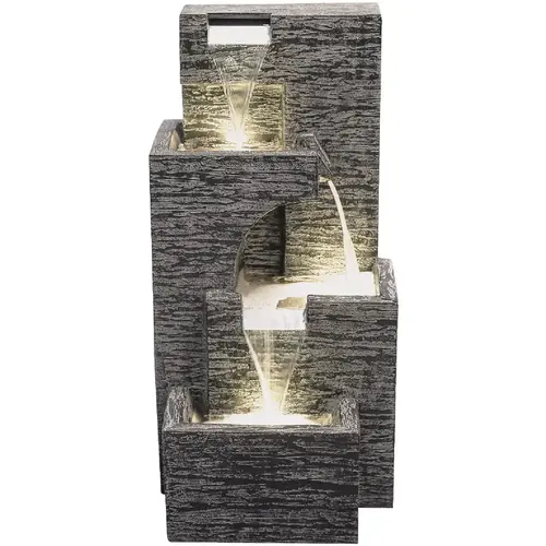 Bond Y95863 Malibu Tiers 14.57 In. W. x 32.28 In. H. x 15.75 In. L. Envirostone Polyresin Fountain