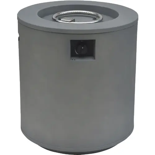 BOND MANUFACTURING 52144 Acero 25 In. H. x 23 In. Dia. 50,000 BTU Round Propane Fire Column Gray