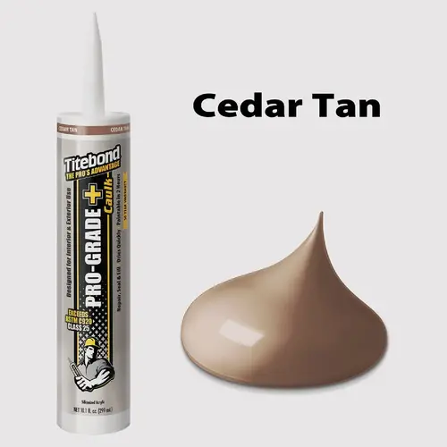 Titebond 8451 Pro-Grade Plus 10.1 Oz. Silicone Caulk, Cedar Tan