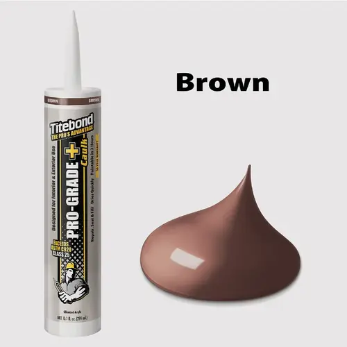 Titebond 8421 Pro-Grade Plus 10.1 Oz. Silicone Caulk, Brown