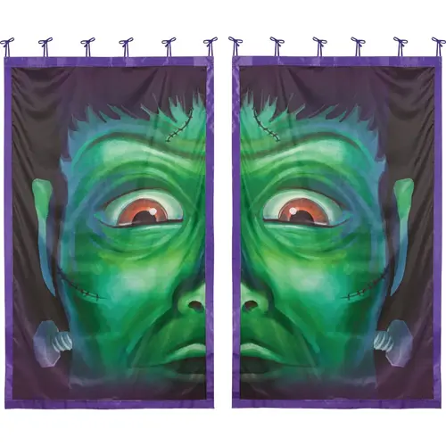 EVERGREEN 13WSP11050 Shadow Scapes Monster Window Shade (Set of 2)