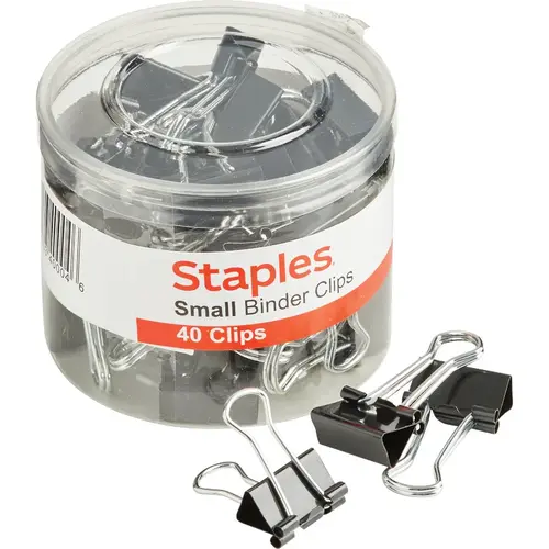 Staples ST10667 0.75 In. Small Binder Clips - pack of 40