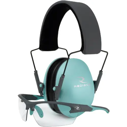 Radians LS0820CKCS Lowset Women's Range Combo with 21 dB NRR Earmuff & Safety Glasses
