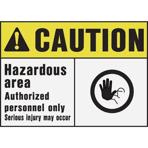 Caution Hazardous Area Sign