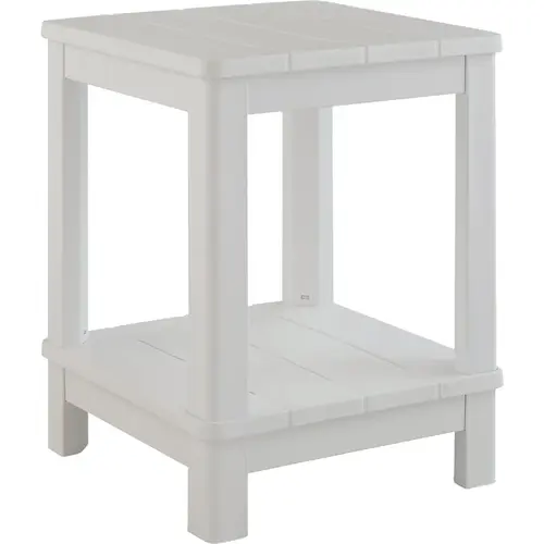 Adams 259974 Keter Graphite 16 In. Square Resin Deluxe Side Table