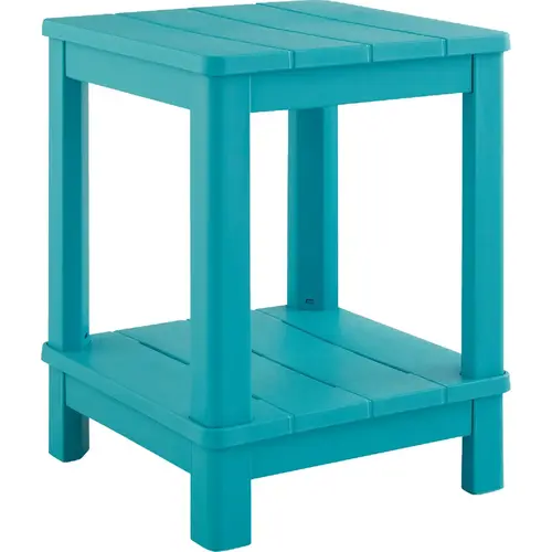 Adams 259976 Keter Teal 16 In. Square Resin Deluxe Side Table