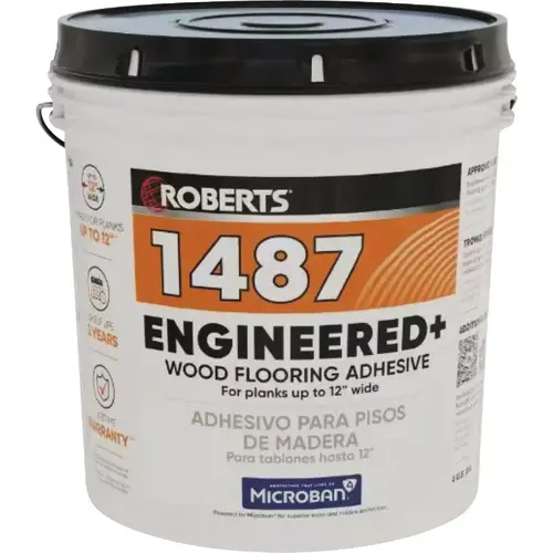 Roberts 1487-4 1487 Engineered+ Wood Flooring Adhesive, 4 Gal. Beige