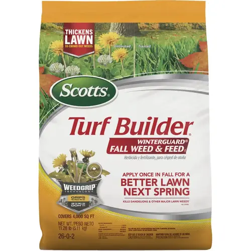 Scotts 22446 Turf Builder WinterGuard 11.28 Lb. 4000 Sq. Ft. Coverage Fall Weed & Feed