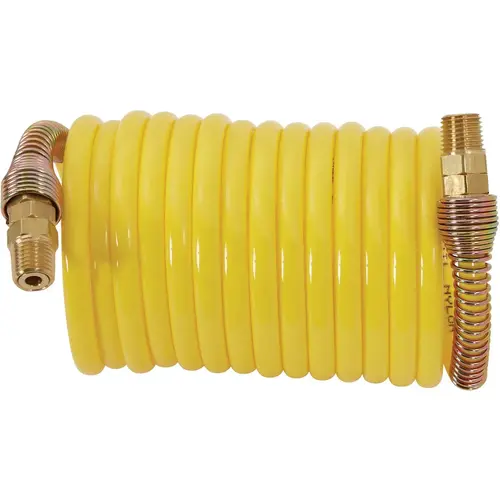 ReKoil 1/4 In. x 12 Ft. Nylon Air Hose with 1/4 In. MNPT Swivel Fittings Yellow