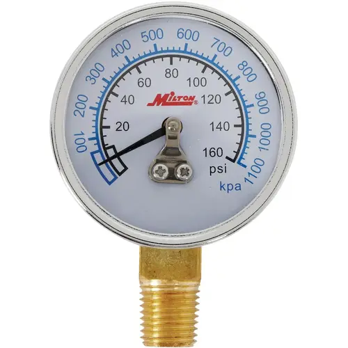 1/4 In. NPT Bottom Mount Pressure Gauge