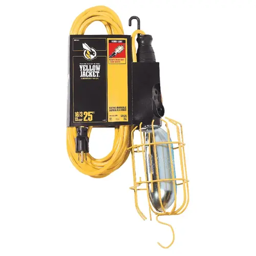 YELLOW JACKET 2893 75W Incandescent Trouble Light with 25 Ft. Power Cord