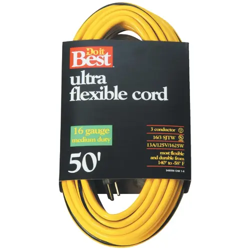 Do it Best 553061 50 Ft. 16/3 Medium-Duty Extension Cord Yellow