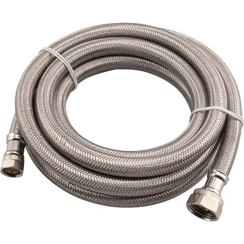 PROLINE 496-021 3/8 In. C X 1/2 In. F X 96 In. L. Braided Stainless Steel Faucet Supply Line