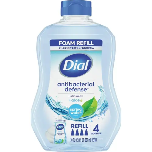 DIAL 2933292 Antibacterial Defense 30 Oz. Spring Water Foaming Hand Wash Refill