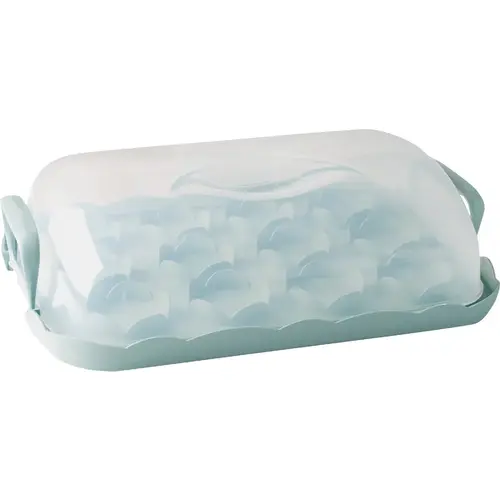 Nordic Ware 50060 Reversible Cake & Cupcake Carrier Clear/Sage