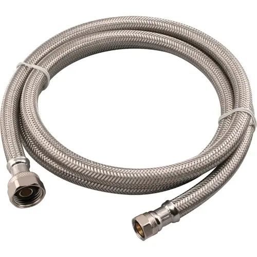 PROLINE 496-009 3/8 In. C X 1/2 In. F X 60 In. L. Braided Stainless Steel Faucet Supply Line