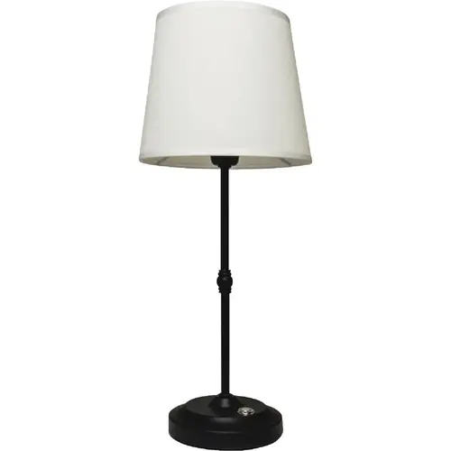 Westek BL-11GALE-MB Amerelle Galena Matte Black Rechargeable Indoor/Outdoor LED Lamp