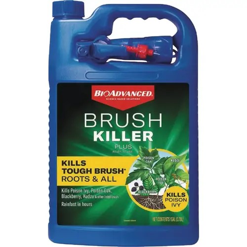BioAdvanced 704655A Brush Killer Plus 1 Gal. Ready To Use Trigger Spray Brush Killer