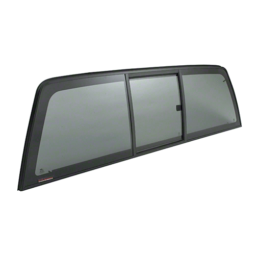 CRL ECT814S "Perfect Fit" Solar Privacy Glass with Black FrameTri-Vent Slider for 2014-2018 Chevy Silverado/GMC Sierra 1500 and 2015-2018 Chevy/GMC 2500-3500