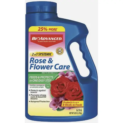 BioAdvanced 701100A 2-In-1 5 Lb. Granules Rose & Flower Care Granules