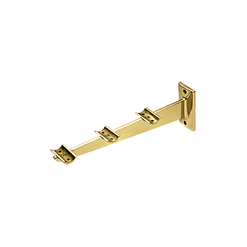 CRL TSSB10PB Polished Brass 12" Tray Slide Shelf Bracket