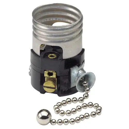 Do it C21-19980-00M Pull Chain Medium Base Black Interior Lamp Socket