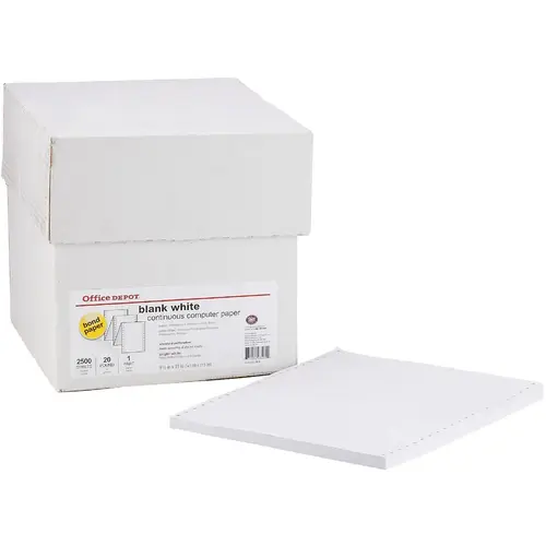 Staples 177154 8-1/2 In. x 11 In. 20 Lb. White Blank Computer Printer Paper, 2500 Sheets