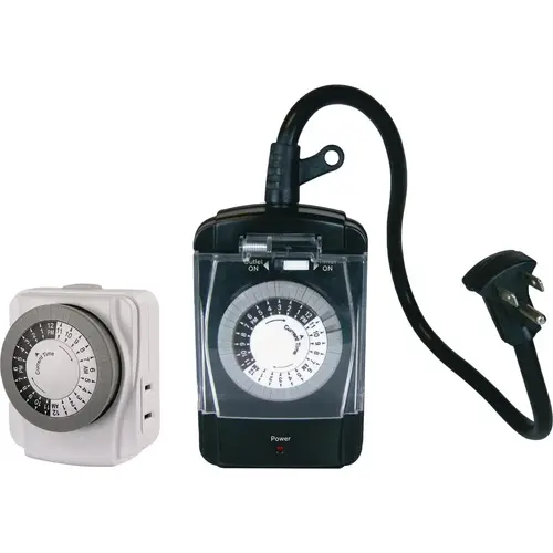 Prime TNO24I12 15A 125V Indoor & Outdoor Timer Set